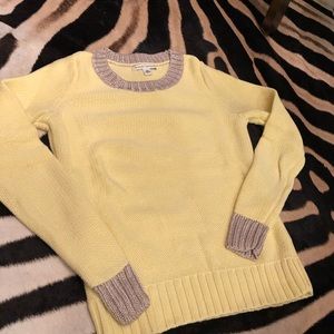 BR Pale Yellow Sweater With Soft Metallic accents
